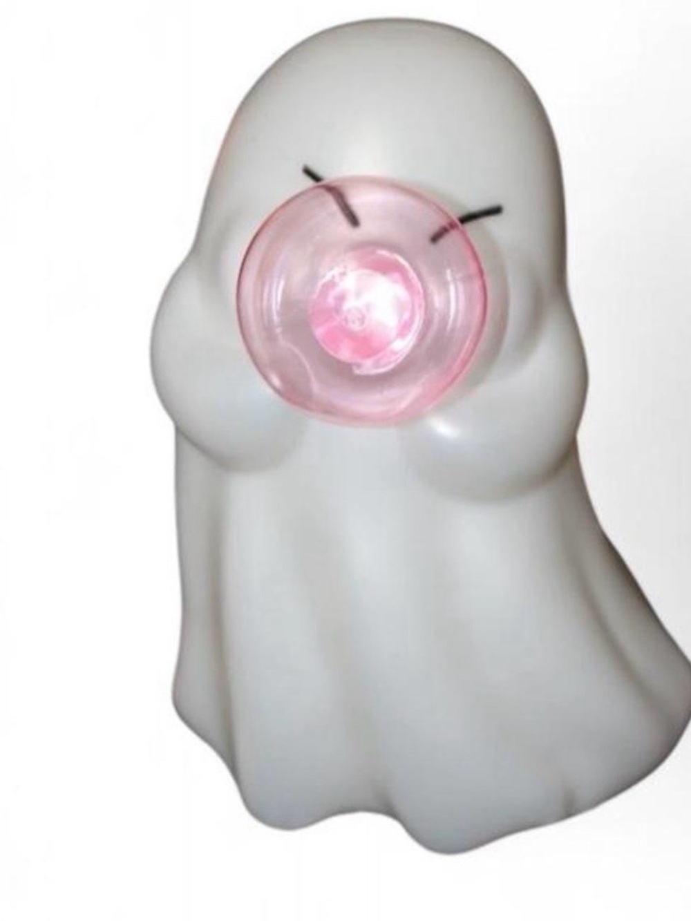 Viral Summerween Pink Bubble Blowing Ghost Closed Eyes Blow Mold Dollar General